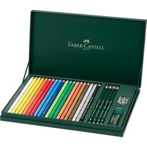 LAPIZ FABER CASTELL POLYCHROMOS 24 COLORES ESTUCHE REGALO