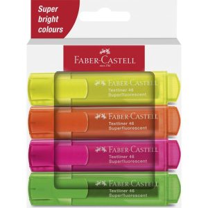 MARCADOR FABER CASTELL TEXTLINER 46 4 COLORES SURTIDO