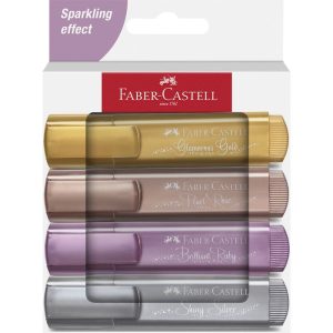 MARCADOR FABER CASTELL TEXTLINER METALLIC 46 4 COLORES SURTI