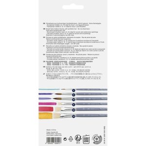 BLISTER FABER CASTELL 3 PINCELES REDON Y 3 PINCELES PLAN