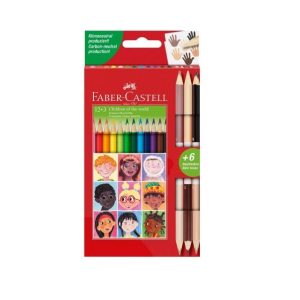 LAPIZ FABER CASTELL 12 COLORES SURTIDOS + 3 BICOLORES