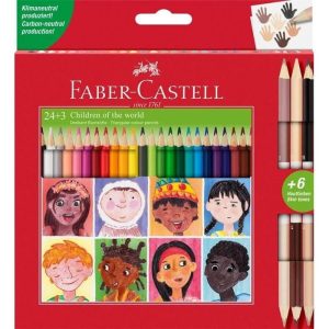 LAPIZ FABER CASTELL 24 COLORES SURTIDOS + 3 BICOLORES