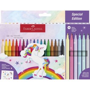 ROTULADOR FABER CASTELL UNICORNIO 24 COLORES SURTIDOS
