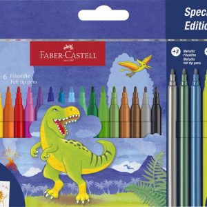 ROTULADOR FABER 18+6 COLORES SURTIDO EDICION DINOSAURIO