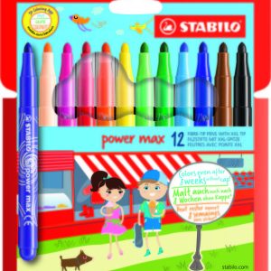 ROTULADOR STABILO POWERMAX 12 COLORES SURTIDOS