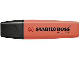 MARCADOR STABILO BOSS PASTEL CORAL MELOSO