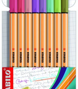 ROTULADOR STABILO POINT 88 ESTUCHE DE 8 NUEVOS COLORES