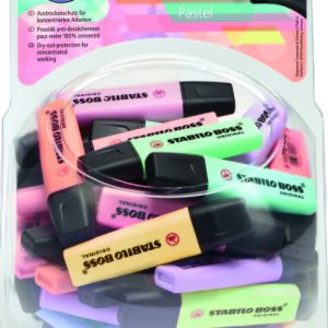 BOMBONERA 60 MARCADORES STABILO BOSS ORIGINAL PASTEL