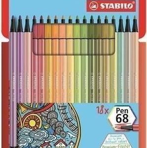 ROTULADOR STABILO PEN 68 ESTUCHE DE 18 COLORES