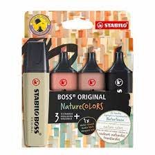 MARCADOR STABILO BOSS ORIGINAL NATURECOLORS 4 COLORES