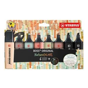 MARCADOR STABILO BOSS ORIGINAL NATURECOLORS 8 COLORES
