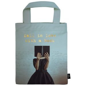 BOLSA DE TELA PARA LIBROS FALL IN LOVE WITH A BOOK
