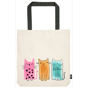 BOLSA DE TELA DE LA COMPRA TRIO GATOS