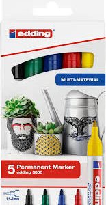 ROTULADOR EDDING 3000 PACK 5 COLORES BASICOS