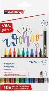 ROTULADOR EDDING 1340 GLITTER 10 COLORES SURTIDOS