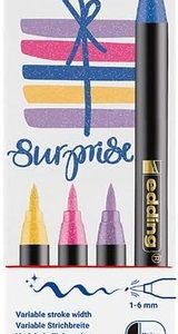 ROTULADOR EDDING 1340 GLITTER 4 COLORES SURTIDOS