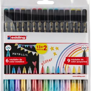 ROTULADOR EDDING 1200 13+2 METALICO/GLITTER SURTIDOS