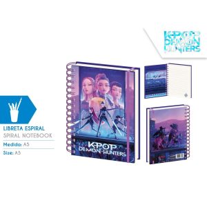LIBRETA ESPIRAL A5 K-POP DEMON HUNTERS