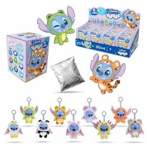 EXPOSITOR 8 CAJAS SORPRESA PELUCHE STITCH LLAVERO COLECCION