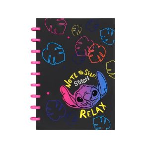 CUADERNO ANILLAS B5 100 HOJAS CUADRICULA STITCH BLACK RELAX