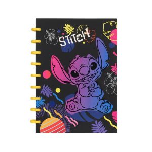 CUADERNO ANILLAS B5 100 HOJAS CUADRICULA STITCH BLACK TROPIC