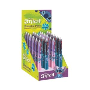 EXPOSITOR 24 BOLIGRAFOS BORRABLES MULTICOLOR 4 EN 1 STITCH