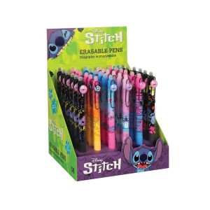 EXPOSITOR 36 BOLIGRAFOS BORRABLES STITCH BLACK