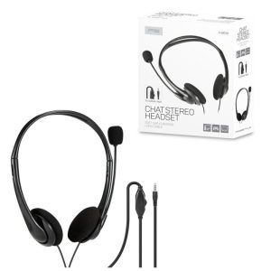 AURICULAR + MIC PC CONTROL VOLUMEN JACK 1*3,5MM NEGRO