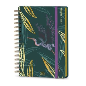 AGENDA ANUAL ESPIRAL 2D/P BOHO GREEN 2 MOD, SURTIDOS