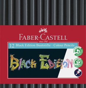 LAPIZ FABER CASTELL BLACK EDITION 12 COLORES SURTIDOS
