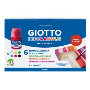 TEMPERA ACRILICA GIOTTO DECOR 25 ML ESTUCHE 6 UD