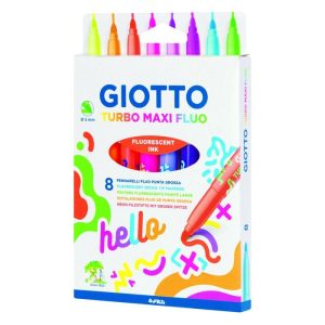 ROTULADOR GIOTTO TURBO MAXI FLUO ESTUCHE 8 COLORES SURTID