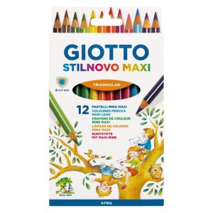 LAPIZ GIOTTO STILNOVO MAXI 12 COLORES SURTIDOS