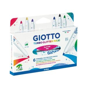 ROTULADOR GIOTTO TURBO GLITTER MAXI 6 COLORES SURTIDOS