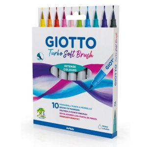 ROTULADOR GIOTTO TURBO SOFT BRUSH 10 COLORES SURTIDOS