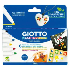 ROTULADOR GIOTTO DECOR MATERIALS 6 COLORES
