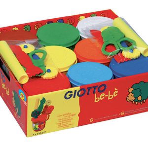 GIOTTO BEBE SUPER PASTA PARA JUGAR 220 GR SCHOOLPACK 8 UD