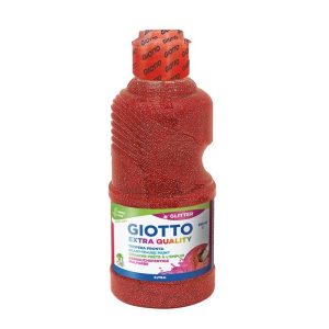 TEMPERA GIOTTO 250ML GLITTER ROJO