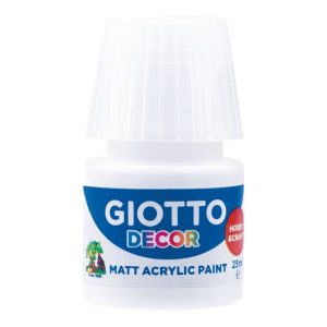 TEMPERA ACRILICA GIOTTO DECOR 25 ML BLANCO CAJA 6 UD