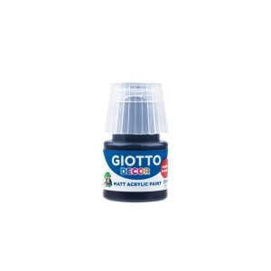 TEMPERA ACRILICA GIOTTO DECOR 25 ML NEGRO CAJA 6 UD