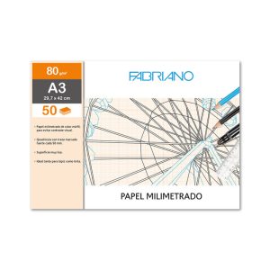 BLOC ENCOLADO A3 PAPEL MILIMETRADO 50 MM 80G/M? 50H