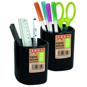 PORTALAPICES CUBILETE DE PLASTICO NEGRO