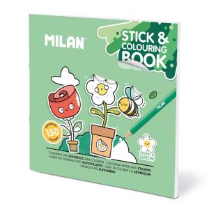 CUADERNO CON ADHESIVOS PARA COLOREAR GREEN & GROW