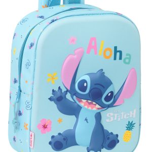 MOCHILA GUARDERIA 3D 27CM STITCH