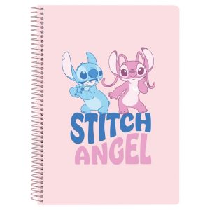 LIBRETA CUARTO TAPAS DURAS 80 H, STITCH OHANA