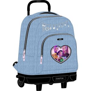 MOCHILA GDE, C/RUEDAS COMPACT EXTRAIBLE K-POP DH HUNTR/X