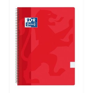 BLOC FOLIO FOLIO 80H PP CUADRO 4MM ROJO