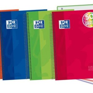 BLOC EUROPEAN A4 120H 4 TALADROS CUADRO 5MM T/E OXFORD