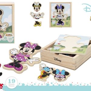 DISNEY PUZZLE MADERA TRAJES 19 PIEZAS WOOMAX MINNIE