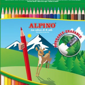 LAPIZ ALPINO BORRABLE 24 COLORES SURTIDOS